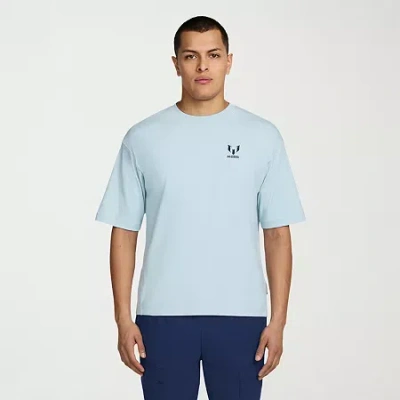 Messi Collection Mens Crew Neck Short Sleeve Active T-shirt In Blue