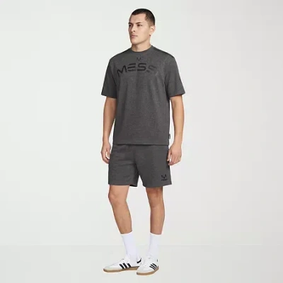 Messi Collection Mens Drawstring Waist Pull-on Short In Gray