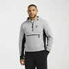 Messi Collection Mens Long Sleeve Fleece Zipper Hoodie In Gray