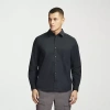 Messi Collection Mens Long Sleeve Regular Fit Button-down Shirt In Black