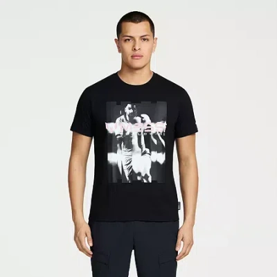 Messi Collection Mens Round Neck Short Sleeve Regular Fit Graphic T-shirt In Black