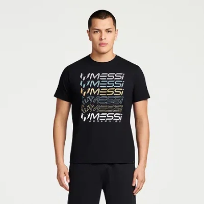 Messi Collection Mens Round Neck Short Sleeve Regular Fit Graphic T-shirt In Black