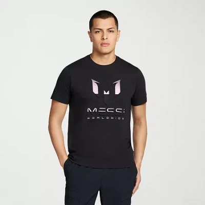 Messi Collection Mens Round Neck Short Sleeve Regular Fit Graphic T-shirt In Black