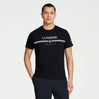 Messi Collection Mens Round Neck Short Sleeve Regular Fit Graphic T-shirt In Black