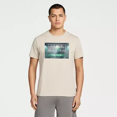 Messi Collection Mens Round Neck Short Sleeve Regular Fit Graphic T-shirt In Gray