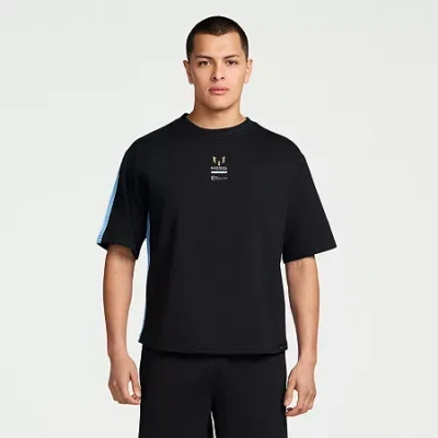 Messi Collection Mens Round Neck Short Sleeve T-shirt In Black