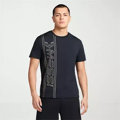 Messi Collection Mens Round Neck Short Sleeve T-shirt In Black