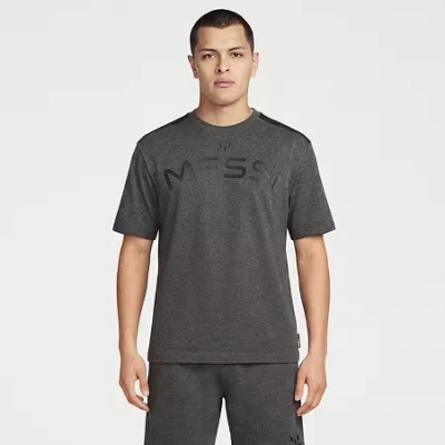 Messi Collection Mens Round Neck Short Sleeve T-shirt In Gray