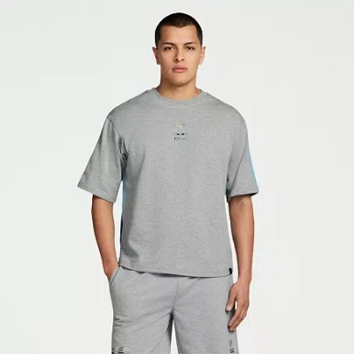 Messi Collection Mens Round Neck Short Sleeve T-shirt In Gray