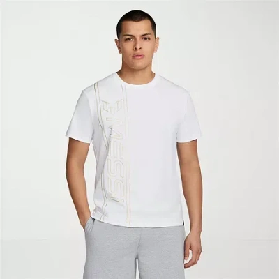 Messi Collection Mens Round Neck Short Sleeve T-shirt In White