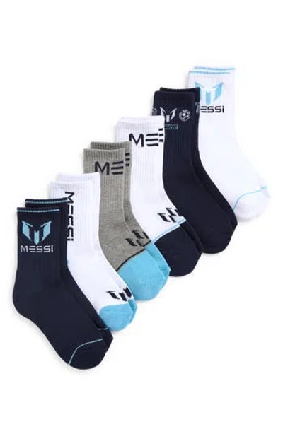 Messi Kids' 6-pack Lockup Logo Crew Socks In Multi