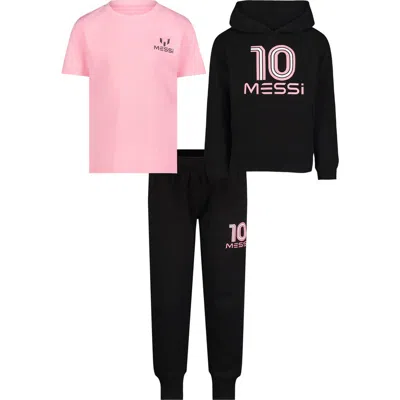 Messi Kids' Logo T-shirt, Hoodie & Joggers Set