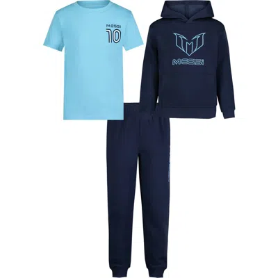 Messi Kids' Logo T-shirt, Hoodie & Joggers Set