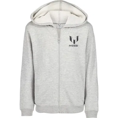 Messi Kids'  Graphic Zip Hoodie In Gray