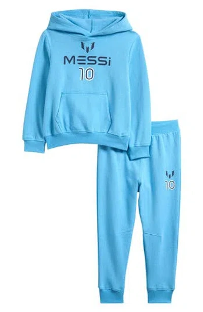 Messi Kids'  Hoodie & Joggers Set In Blue