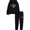 Messi Kids'  Hoodie & Joggers Set In Black