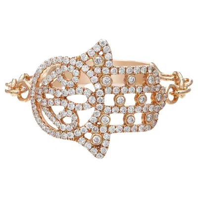 Pre-owned Messika 0.28cttw Faith Diamond Ring 18k Rose Gold Size 52 Us 6 In Red
