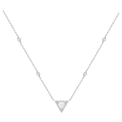 Pre-owned Messika 0.47cttw Thea Diamond Chain Necklace 18k White Gold 17.5 Inches