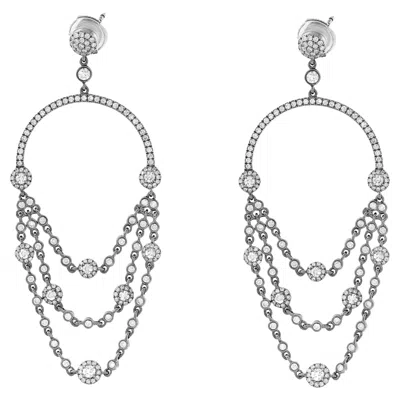 Pre-owned Messika 1.83cttw Joy Diamond Chandelier Earrings 18k Black Gold