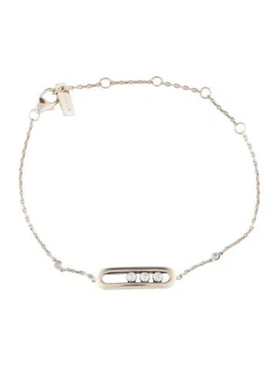 Pre-owned Messika 18k Diamond Baby Move Bracelet, 7.25" In Multi