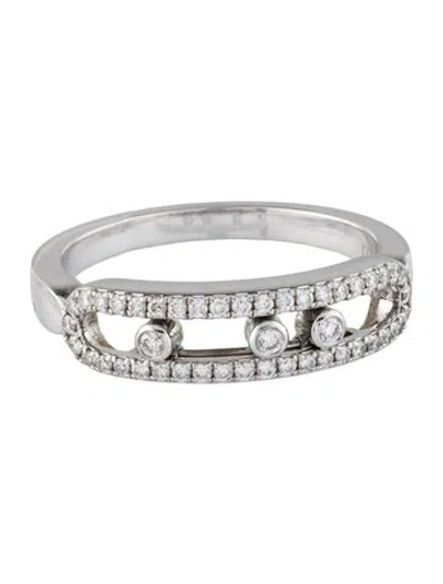 Pre-owned Messika 18k Diamond Baby Move Pavé Ring In Multi