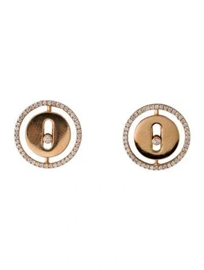 Pre-owned Messika 18k Diamond Lucky Move Stud Earrings In Multi