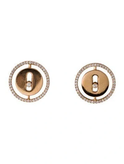 Pre-owned Messika 18k Diamond Lucky Move Stud Earrings In Multi