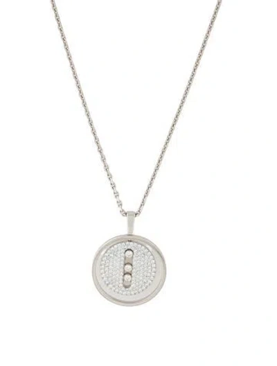 Pre-owned Messika 18k Diamond Medium Lucky Move Pendant Necklace, 27" In Multi