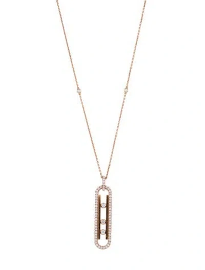 Pre-owned Messika 18k Diamond Move 10th Small Pendant Necklace, 31.5" In Multi