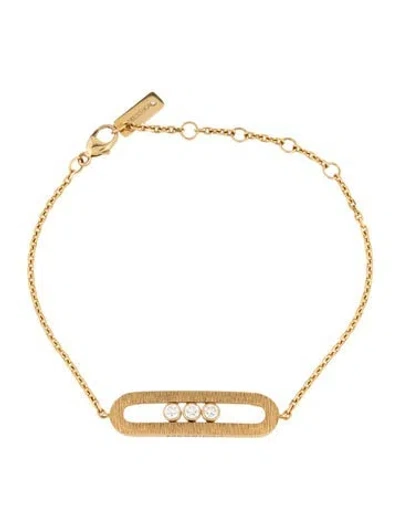 Pre-owned Messika 18k Diamond Move Classique Chiseled Bracelet, Large Model, 7" In Multicolor