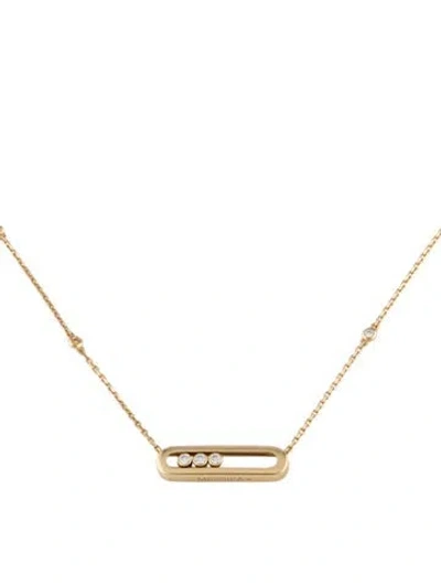 Pre-owned Messika 18k Diamond Move Classique Necklace, Small Model, 17.75" In Multicolor