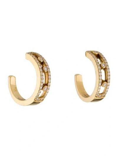 Pre-owned Messika 18k Diamond Move Hoop Earrings In Multi