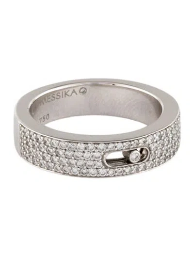 Pre-owned Messika 18k Diamond Move Joaillerie Pavé Wedding Ring In Multi