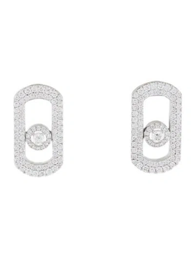 Pre-owned Messika 18k Diamond Move Pavé Earrings In Multi