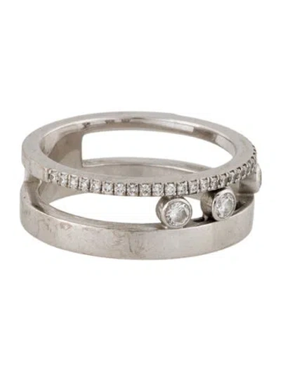 Pre-owned Messika 18k Diamond Move Romane Ring In Multi