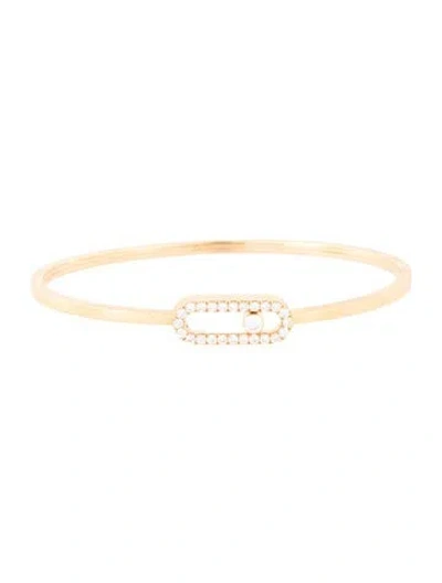 Pre-owned Messika 18k Diamond Move Uno Bracelet, 6" In Multi