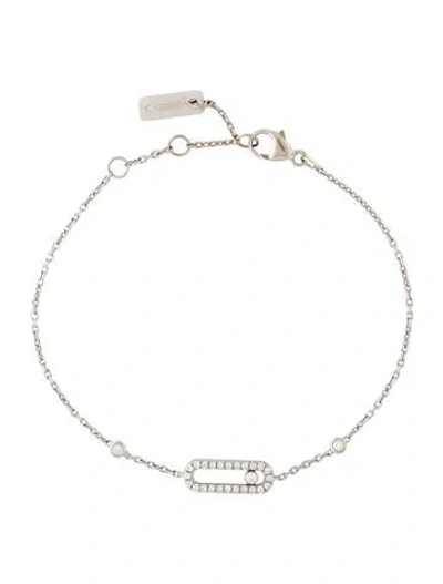 Pre-owned Messika 18k Diamond Move Uno Bracelet, 7" In Multi