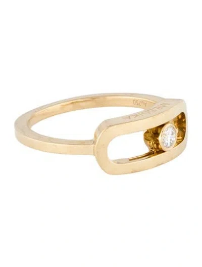Pre-owned Messika 18k Diamond Move Uno Cocktail Ring In Multi
