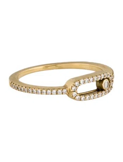 Pre-owned Messika 18k Diamond Move Uno Cocktail Ring In Multicolor