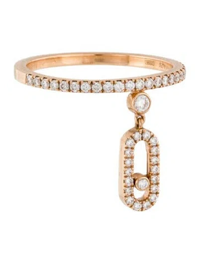 Pre-owned Messika 18k Diamond Move Uno Drop Ring In Multi