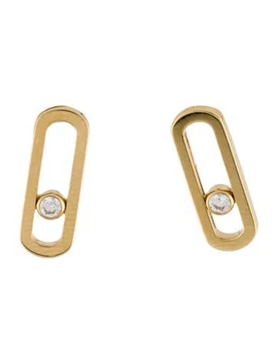Pre-owned Messika 18k Diamond Move Uno Earrings In Multi