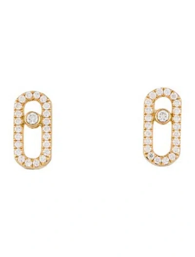 Pre-owned Messika 18k Diamond Move Uno Earrings In Multi