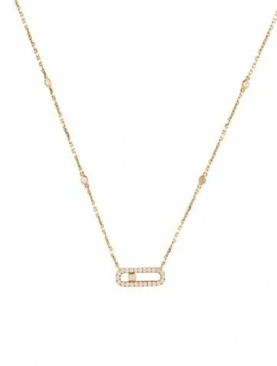 Pre-owned Messika 18k Diamond Move Uno Pavé Necklace, 18" In Multi