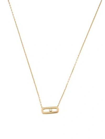 Pre-owned Messika 18k Diamond Move Uno Pendant Necklace, 18" In Multi