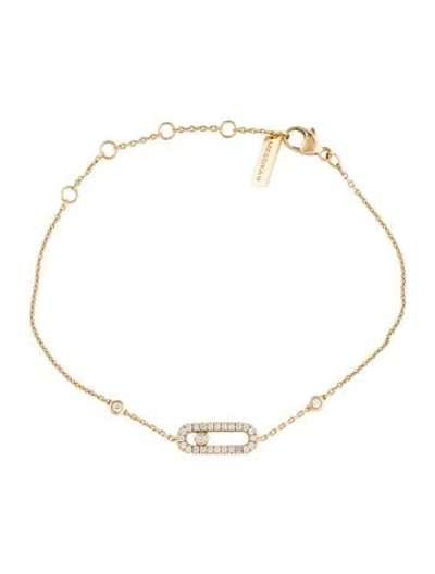 Pre-owned Messika 18k Diamond Move Uno Station Bracelet, 5.5" In Multi