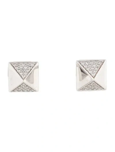 Pre-owned Messika 18k Diamond Spike Stud Earrings In Multi