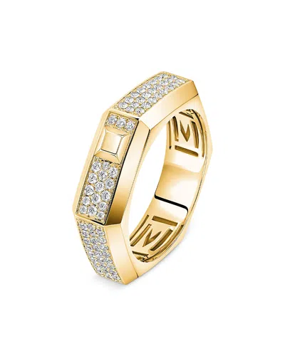 Messika 18k Gold Moderniste Pave Diamond Ring, 0.35 Tcw In Red