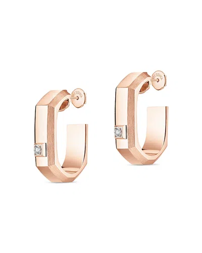 Messika 18k Gold Moderniste Single Pave Diamond Hoop Earring, 0.03 Tcw In White