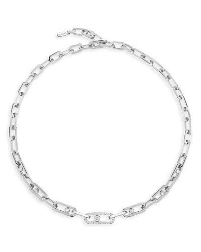 Messika 18k Gold Move Link Diamond Collar Necklace, 17.7 In Metallic