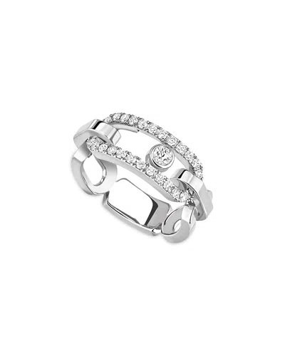 Messika 18k Gold Move Link Diamond Openwork Ring In Metallic